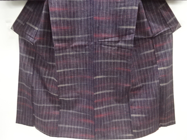  格子織り出し単衣着物